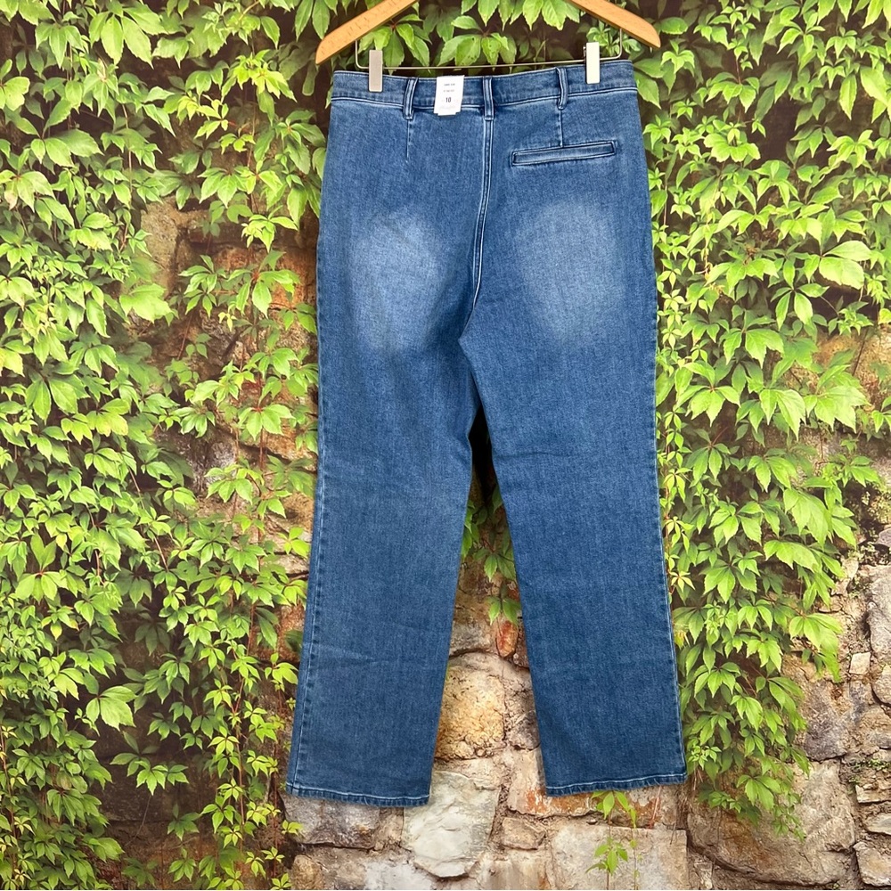 NWT J. MCLAUGHLIN Distressed High Waist Emmie Heritage Blue Jeans, 10 - Picture 10 of 13